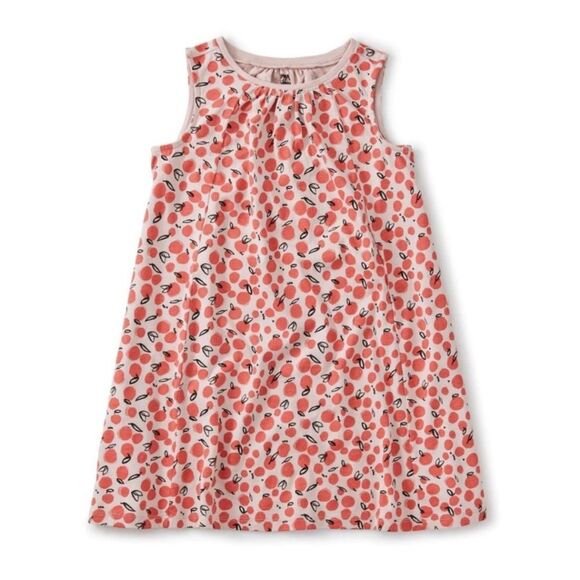 Tea Collection Oasis Fruit Trapeze Dress Girls Size 7 - Picture 1 of 7